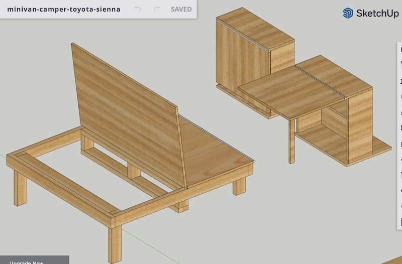 Screenshot of Sketchup design